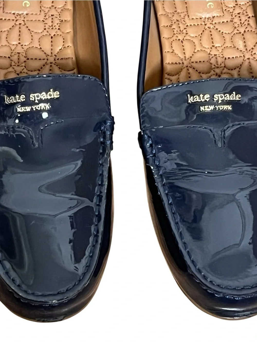 Kate Spade New York Deck Navy Patent Leather Driving Loafers Women’s Flats 9.5 - Picture 4 of 11